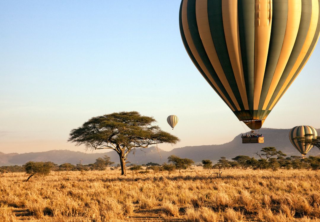 balloon ride over the serengeti, tanzania