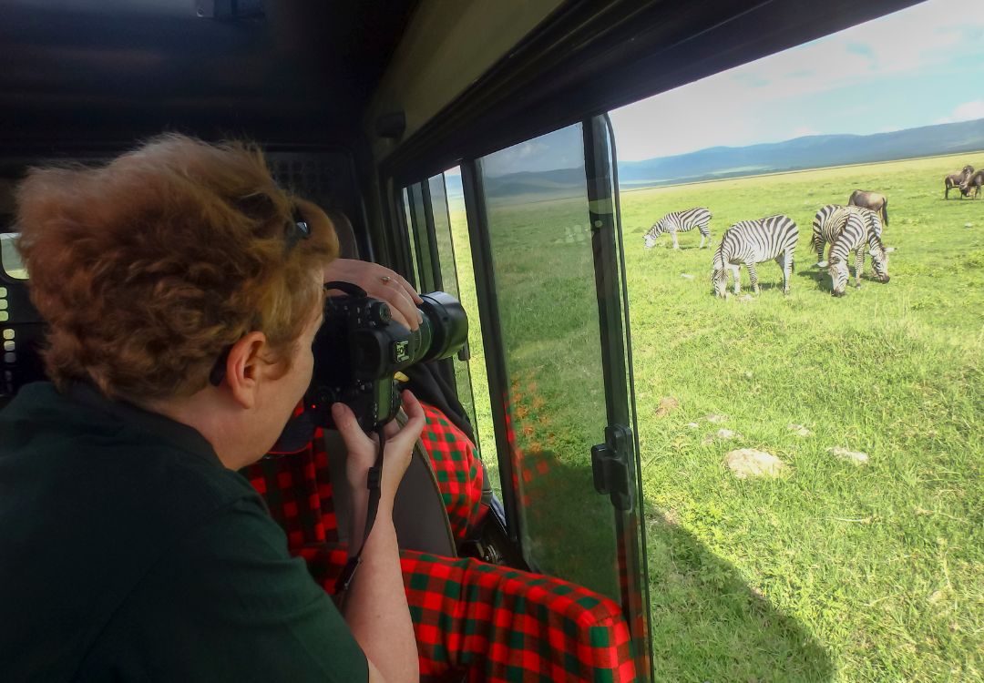 photographer on safari